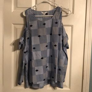 Crown and Ivy cold shoulder blouse